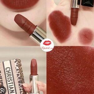 Dior soft burgundy 915  matte finish rouge lipstick